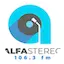 Logo Alfa Stereo 106.3 Medellín
