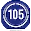 Logo Rádio 105 FM Faculdade FM