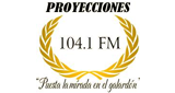 Logo Proyecciones 104.1 F.M.