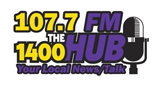 Logo 107.7 FM & 1400 The Hub