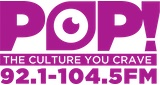 Logo Pop! Radio 92.1 and 104.5