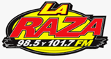 Logo La Raza 98.5 y 101.7