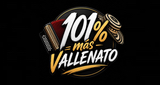 Logo 101% Más Vallenato