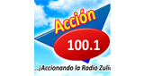 Logo Accion 100.1 fm
