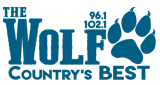 Logo 96.1 & 102.1 The Wolf