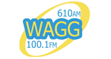 Logo WAGG 610 AM and 100.1 FM