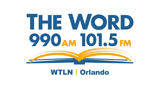 Logo AM 990 and FM 101.5 The Word