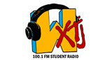 Logo WXTJ 100.1 FM - Student Radio