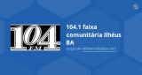 Logo 104.1 faixa comunitária Ilhéus BA