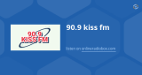 Logo 90.9 kiss fm