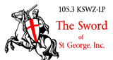 Logo KSWZ-LP 105.3 FM The Sword